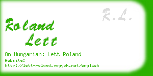 roland lett business card